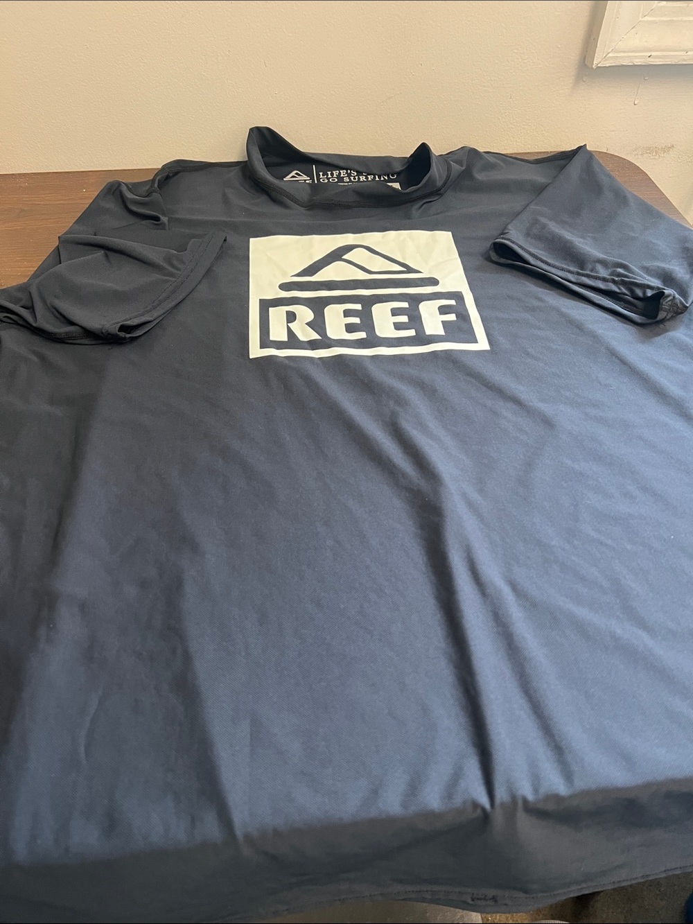 Reef Navy Blue Graphic Logo Tee